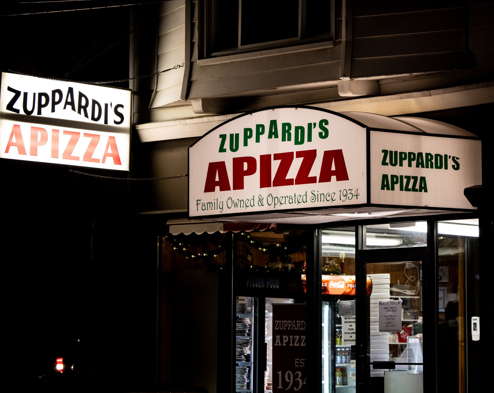 Exterior of Zuppardi’s Apizza on Union Avenue in West Haven